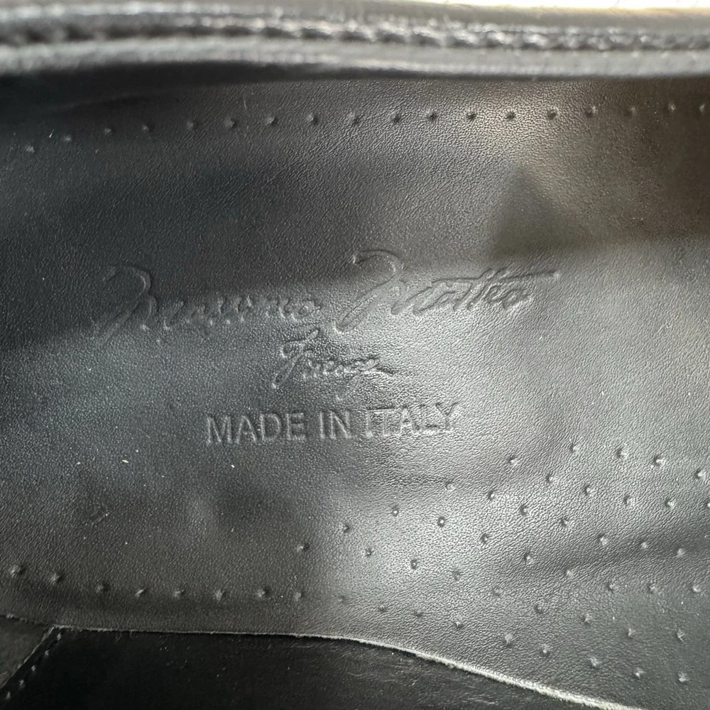 Massimo Matteo Shoes Mens Size 12 M Black Leather Horsebit Loafer‎ Italy Preppy